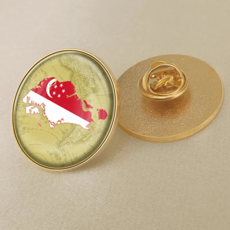 Герб Сингапур Сингапура карта Национальный флаг Эмблема с национальным