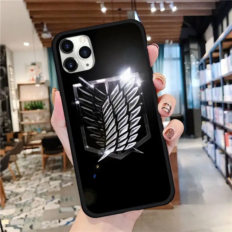 

Anime Attack On Titan luxury brand Phone Case shell funda coque for iPhone 11 12 mini pro XS MAX 8 7 6 6S Plus X 5S SE 2020 XR
