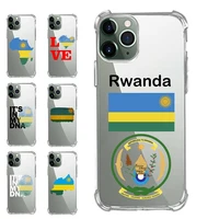 extra protection transparent tpu phone cases for iphone 6 7 8 s xr x plus 11 se 2020 12 mini pro xs max rwanda flag love heart