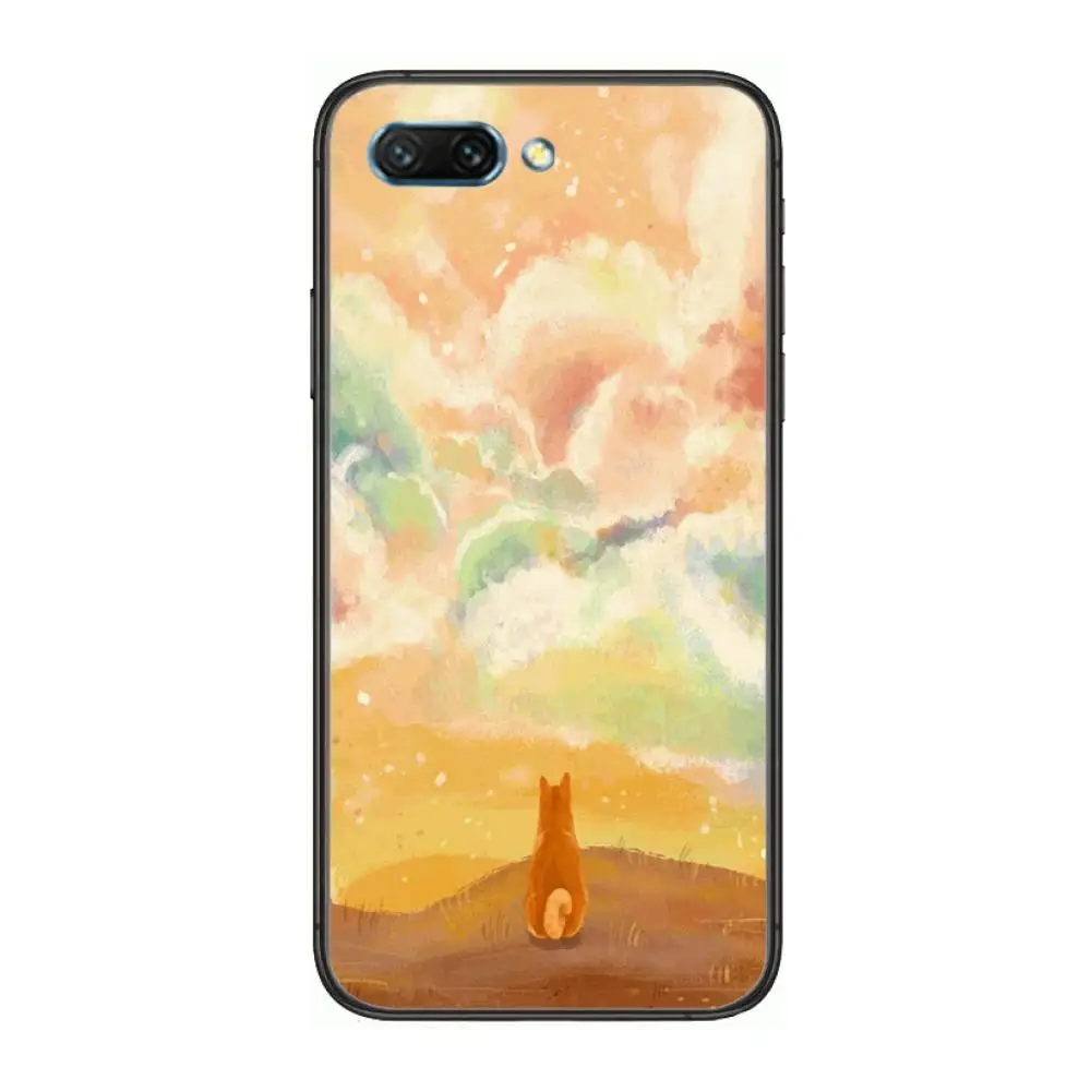 

Cute Dog clear Phone Case For Huawei Honor 10 9 8 7 N Pro Lite A C RU Black Etui Coque Hoesjes comic fashion