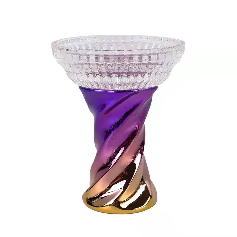 

Glass Hookah Bowls Clear Shisha Tobacco Bowl With Stainless steel Mesh Narguile Accessories