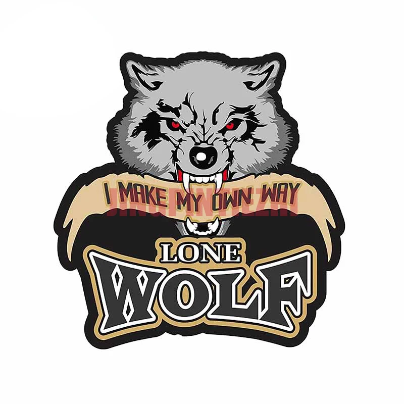 

Car Stickers Vinyl Motorcycle Decal Decoration Laptop Lone Wolf I Make My Own Way Trunk Personality Car Stickers