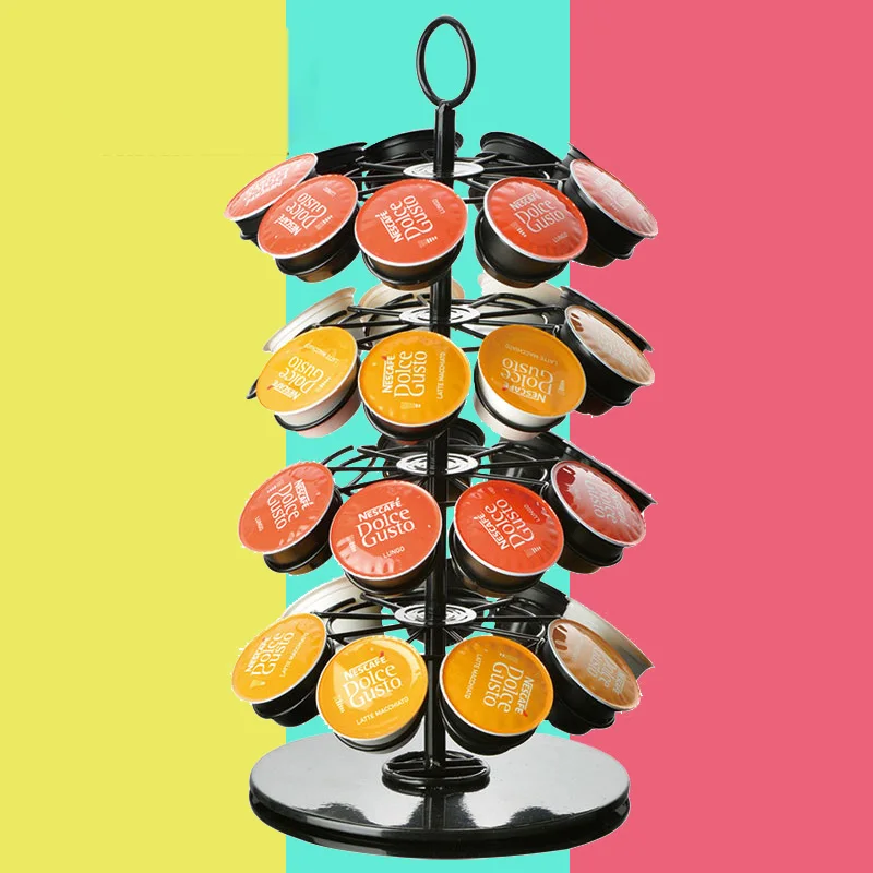 Capsule Stand GUNOT 32 шт. держатель для кофе подходит для кофе Подставка для капсул железная Хромированная Подставка Новое металлическое хранение кофейных капсул стойка - Цвет: Capsule Stand