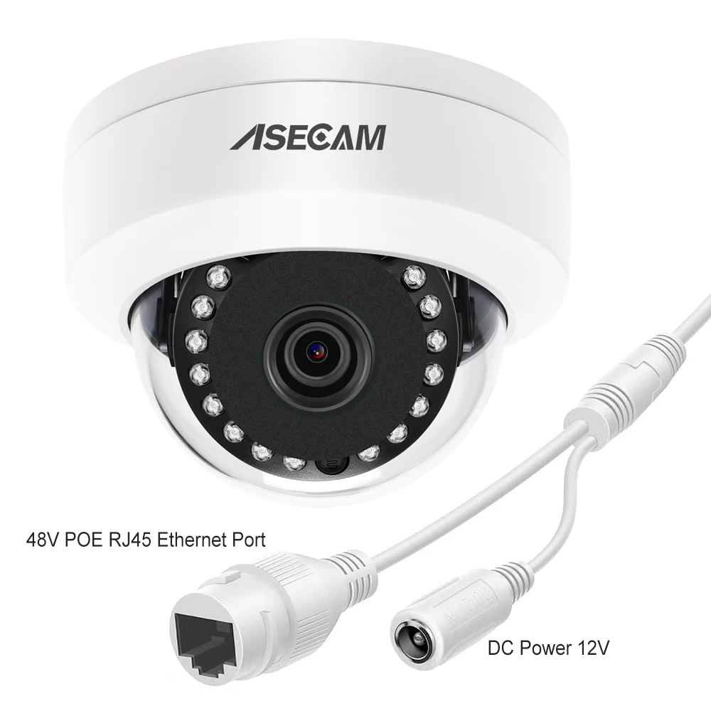 8MP 4K IP Camera POE Outdoor H.265 Onvif Metal Indoor Dome CCTV Night Vision 4MP Video Surveillance Camera