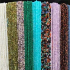 Натуральный граненый камень, маленькая бусина 2 3 4 мм, опал, кристалл жаспера, агата, аметист, бусины для бисероплетения, DIY браслет, ожерелье 15 дюймов