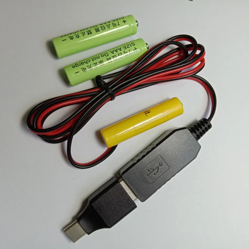 Кабель питания LR03 AAA кабель USB сменный от 1 до 4 шт. 5 В аккумулятор для