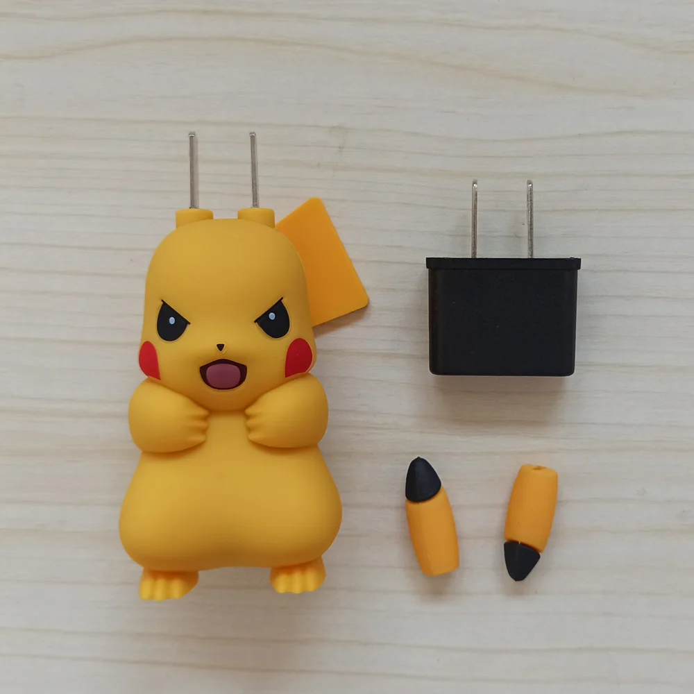 Мультяшное аниме смешное зарядное устройство пикачуэ Европейская USB Зарядка адаптер для iPhone samsung смартфон для LG G6 G5 G4 G3 K10 K8 V10 V20