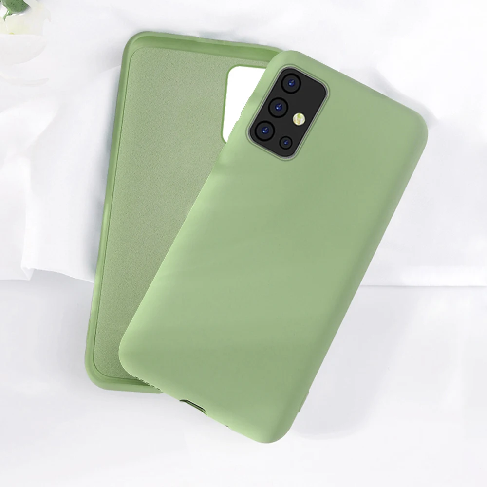 

Silicone Phone Case A51 Cover Liquid TPU Galaxy A71 M10 A30 A40 A50 A30S A50S A70 A80 A90 Funda Coque