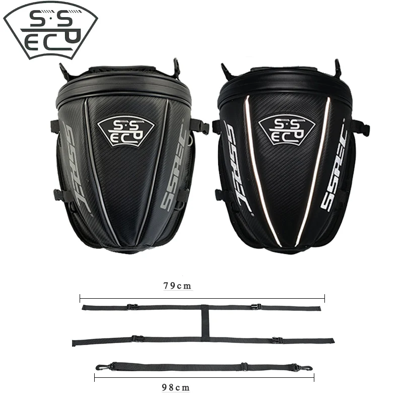 Новая мотоциклетная сумка из углеродного волокна для заднего сиденья спортивная