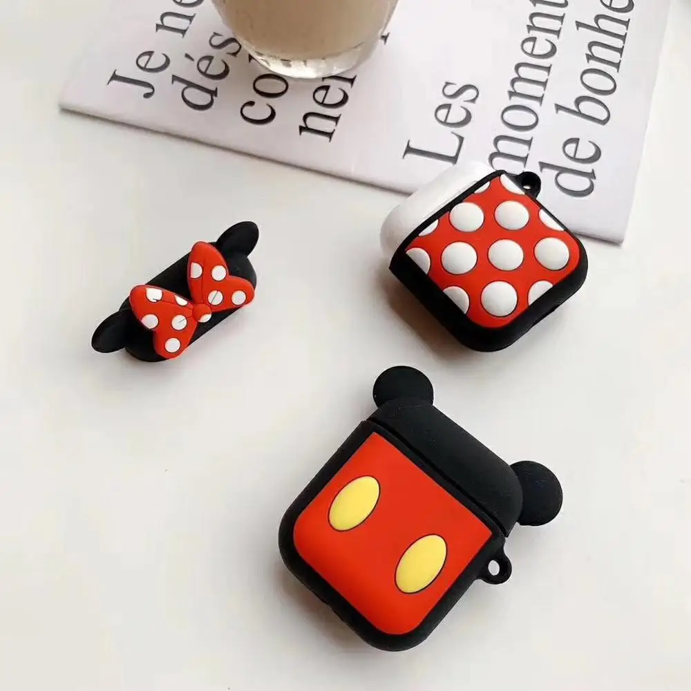 Лидер продаж милый мультяшный чехол для apple Airpods 1 и 2 мягкий цветной силиконовый