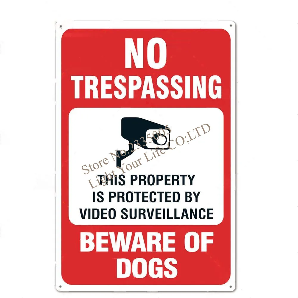 Остерегайтесь собаки предупредительный металлический знак - Цена: 