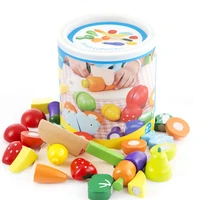 wooden play food for kids toddlers kitchen cutting pretend toys wooden fruits vegetables gifts for boys girls educational toys