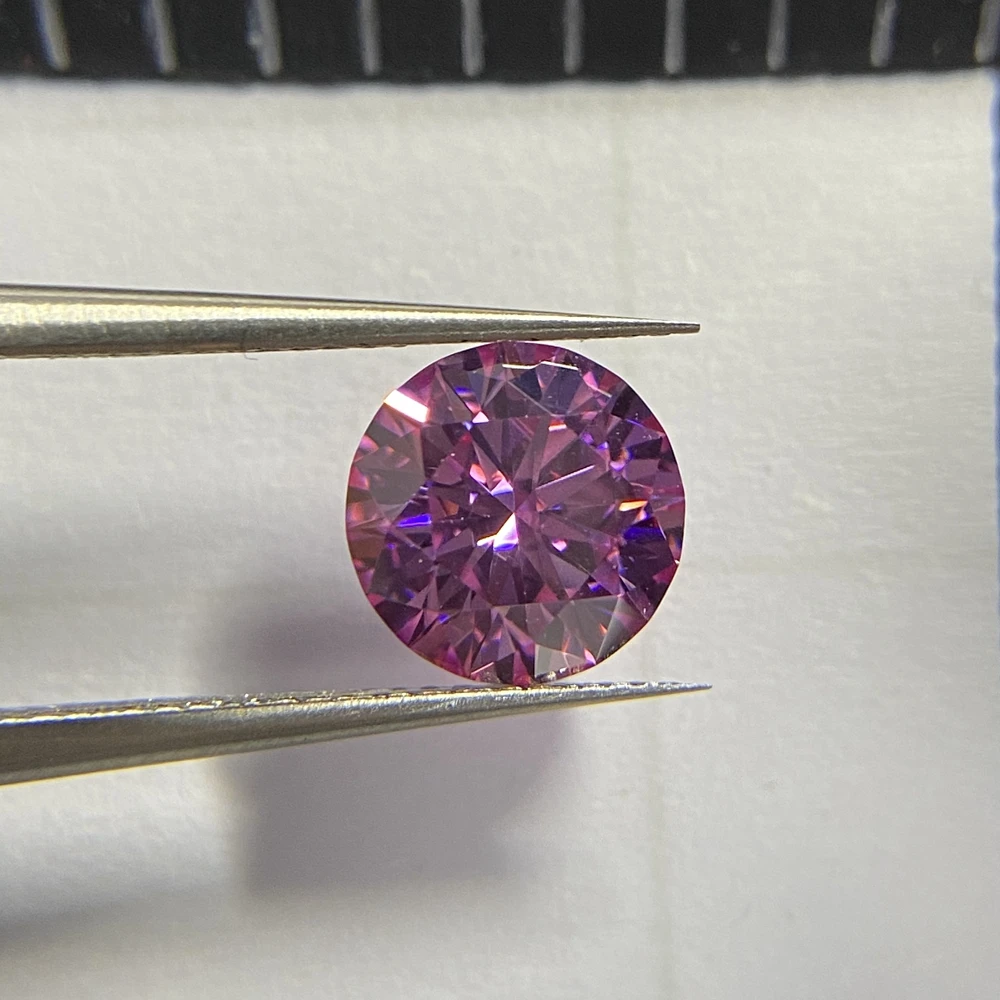 Meisidian-diamante de laboratorio de corte excelente, Diamante VVS1, 2 quilates, 8mm, piedra moissanita Rosa elegante, precio