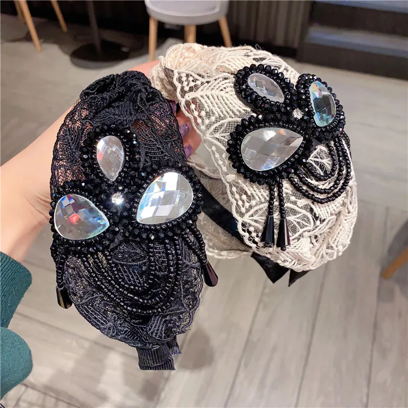 Новые аксессуары для волос барокко жемчужный ободок Кристальные стразы
