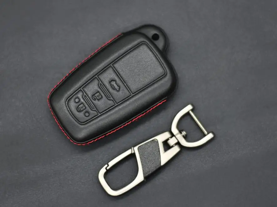 Автомобильный 4D чехол для ключей из натуральной кожи кошельки Toyota Camry Corolla Avalon C HR