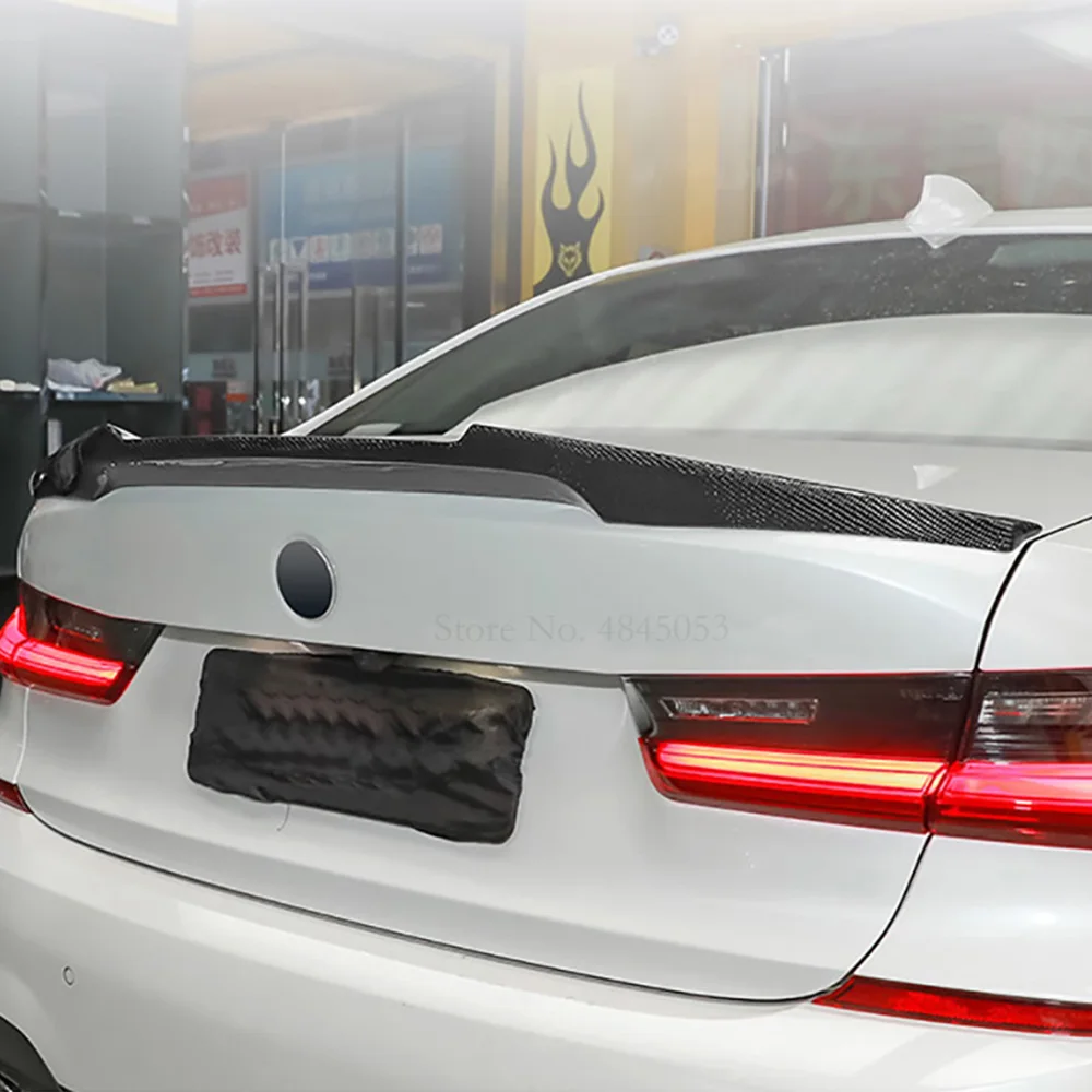 Подходит для BMW 3 серии G20 330i 340i P/M4 Стиль карбоновое волокно задний багажник
