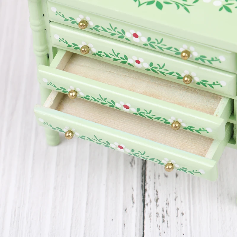 

5Pcs/Set 1:12 Miniatures Wooden Dollhouse Furniture Set for Doll Simulation Furniture Live Room Home Decoration