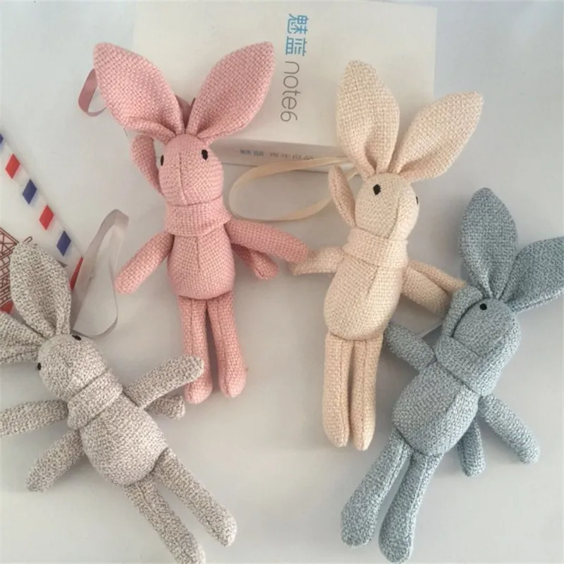 New Arrival Cute Soft Lace Dress Rabbit Stuffed Plush Animal Bunny Toy Pets Fashion For Baby Girl Kid Gift Animal Doll Keychain