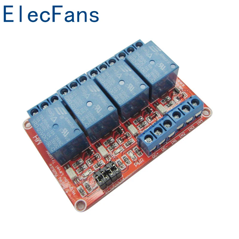 5V 4 канальный Релейный модуль с Opto изоляции поддерживает высокий и низкий уровень