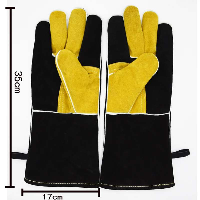 Перчатки из натуральной воловьей кожи с теплоизоляцией защитные перчатки для