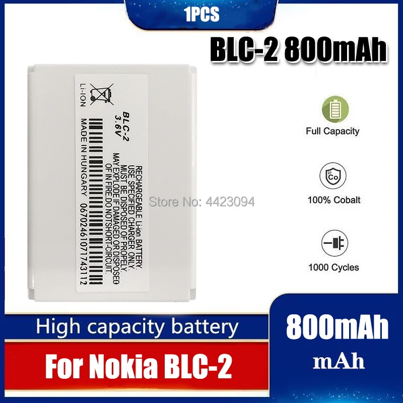 Аккумулятор 1PCS BLC 2 BLC2 для NOKIA (3310 3315 3330 3335 3350 3510 3530 5510 6650 6800)|Перезаряжаемые батареи|
