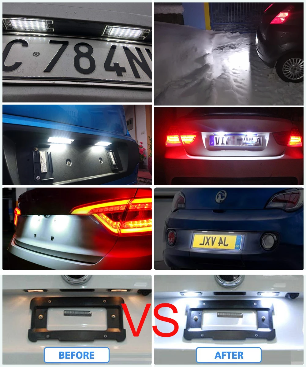 2 шт. светодиодный номер Подсветка регистрационного номера для OPEL Vauxhall ADAM Insignia Astra H J K OPC Tourer Corsa C D E каскада Meriva Zafira B