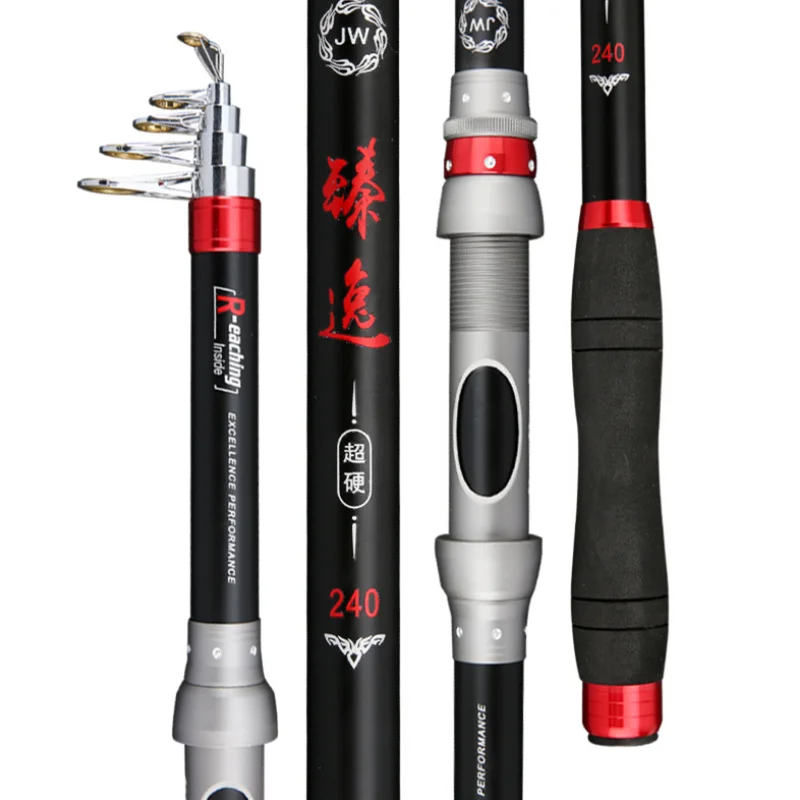 

Carbon Fiber Hard Telescopic Fishing Rod Fishing Pole Carp Casting Surf Ocean Rod Feeder 2.1M -3.6M