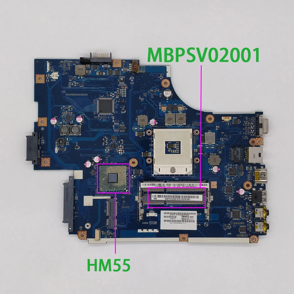 for Acer Aspire 5742 5742G MBPSV02001 MB.PSV02.001 NEW70 LA-5892P Laptop Motherboard Mainboard Tested
