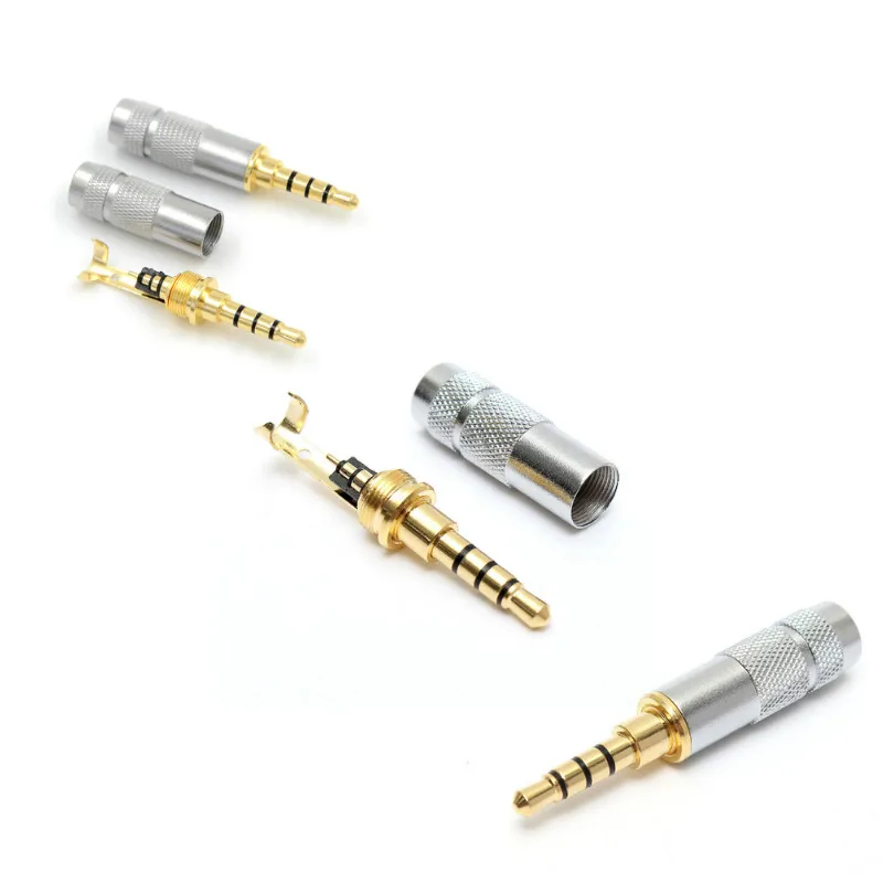 4 Pole 3.5mm Stereo Headphone Male Plug Jack Audio Solders Connector | Электроника