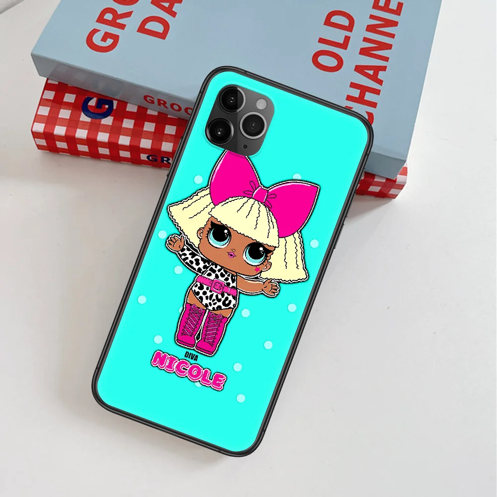 

Cute Doll LOL Cartoon Girl Phone Case For IPhone 4 4s 5 5S SE 5C 6 6S 7 8 Plus X XS XR 11 12 Mini Pro Max 2020 black Prime