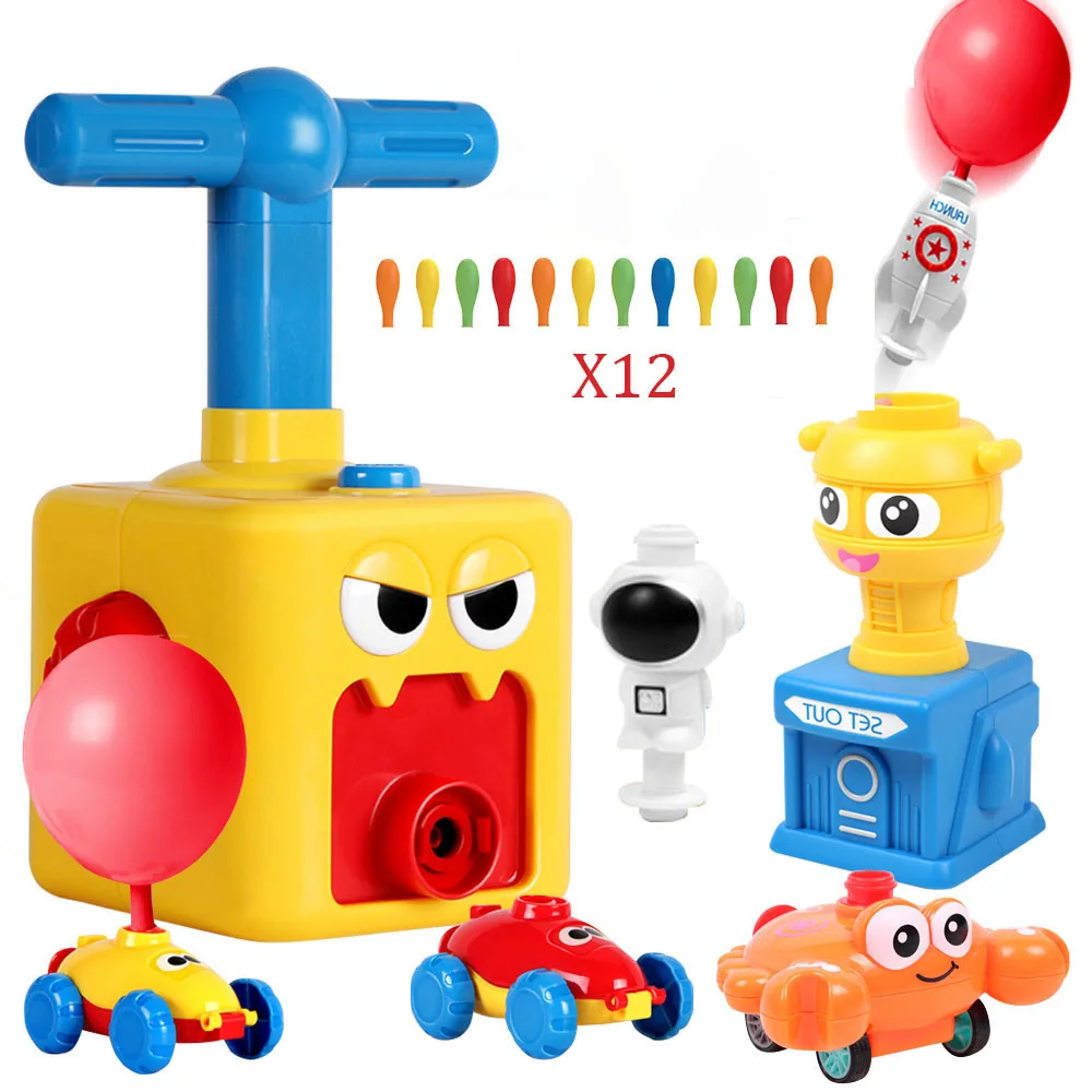 

New Power Balloon Toy Car Two-in-One Inertial Power Balloon launcher Education Science Experiment and Fun Toys for Children