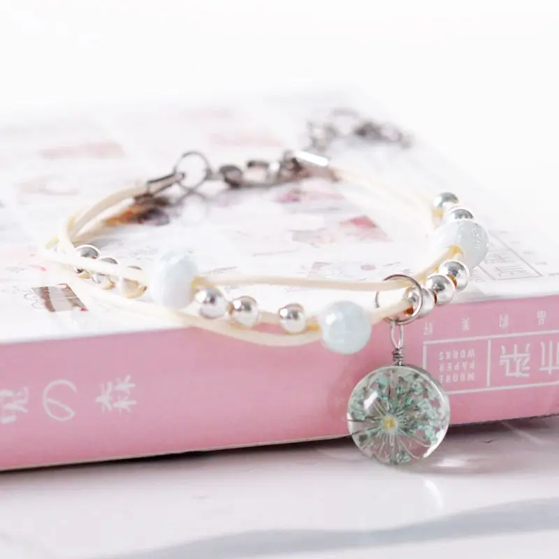 

Bracelet Female Student Couple Girlfriend Gift Korean Small Fresh Simple Girl Bracelet Starry Glass Ball Jewelry