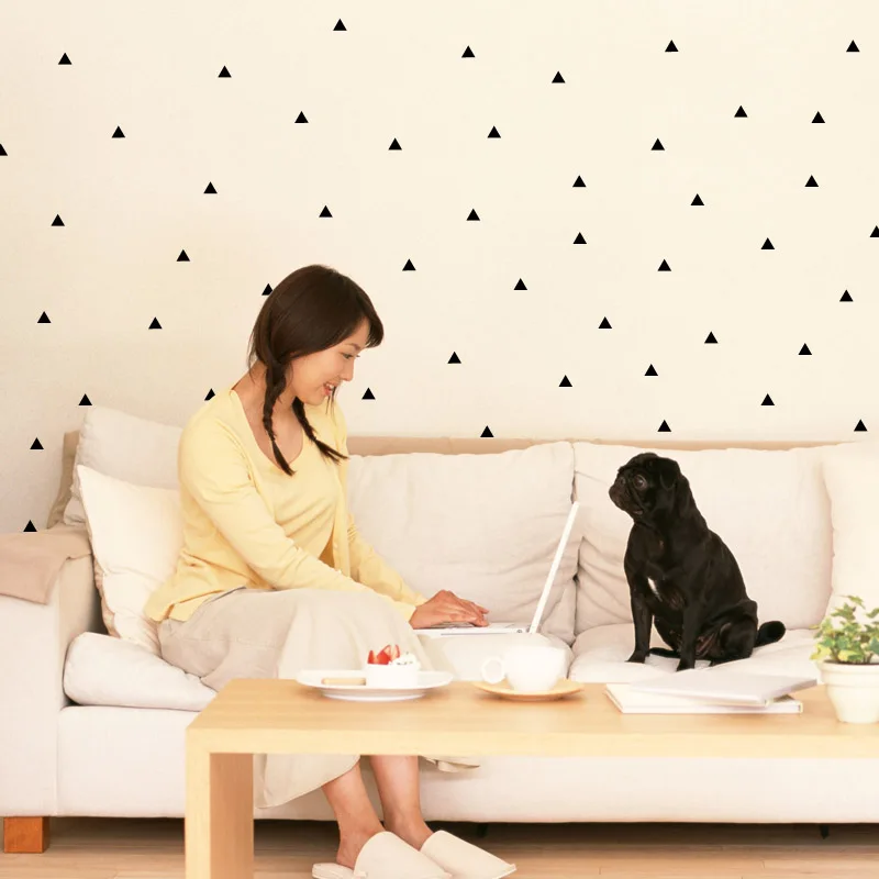 Декоративные наклейки с маленькими треугольниками настенные Стикеры для