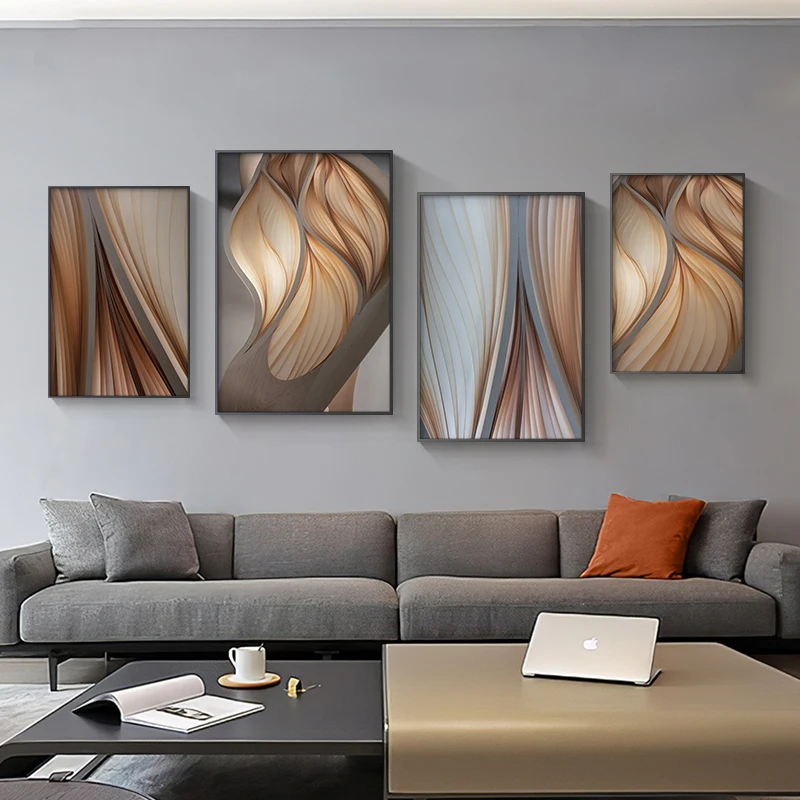 

Modern Style Lines Art Canvas Painting Wall Art Nordic Posters and Prints Wall Pictures for Living Room Decoration Frameless