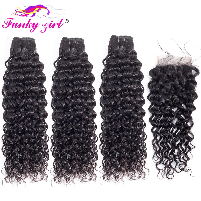 Забавные бразильские волнистые человеческие волосы для девушек пучки с