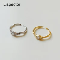 lispector 925 sterling silver korean small zircon irregular rings for women minimalist wedding rings female jewelry couple gifts