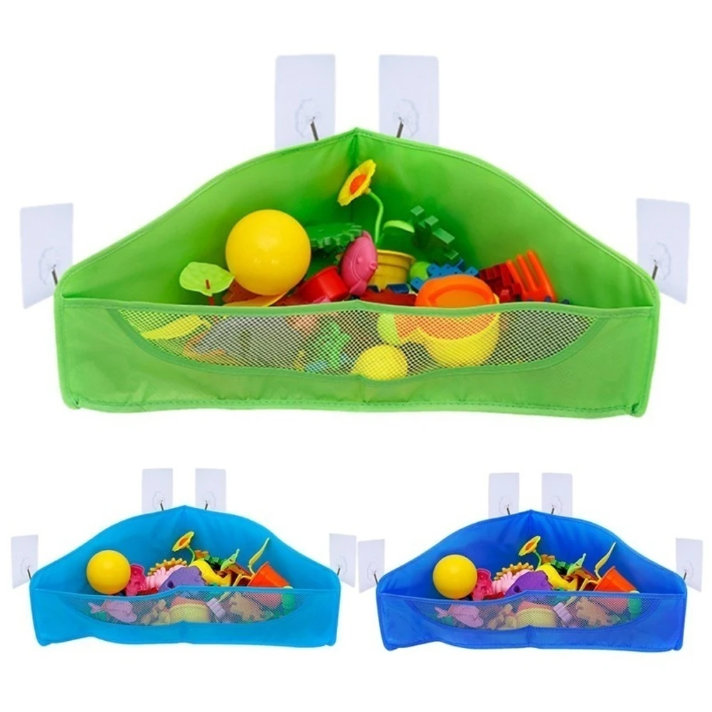 

Folding Storage Bag Holder Basket Space Saving Mesh Pockets Kids Net Container Organizer Durable Bath Toy Hanging Suction