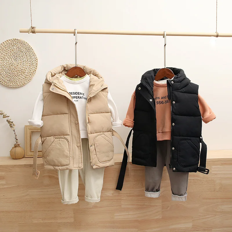 Зимняя куртка без рукавов жилет с поясом пуховая одежда пальто средней длины для