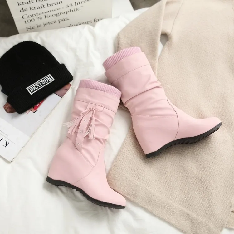 Женские ботинки с кисточками сапоги больших размеров 9 10 11 12 | Обувь