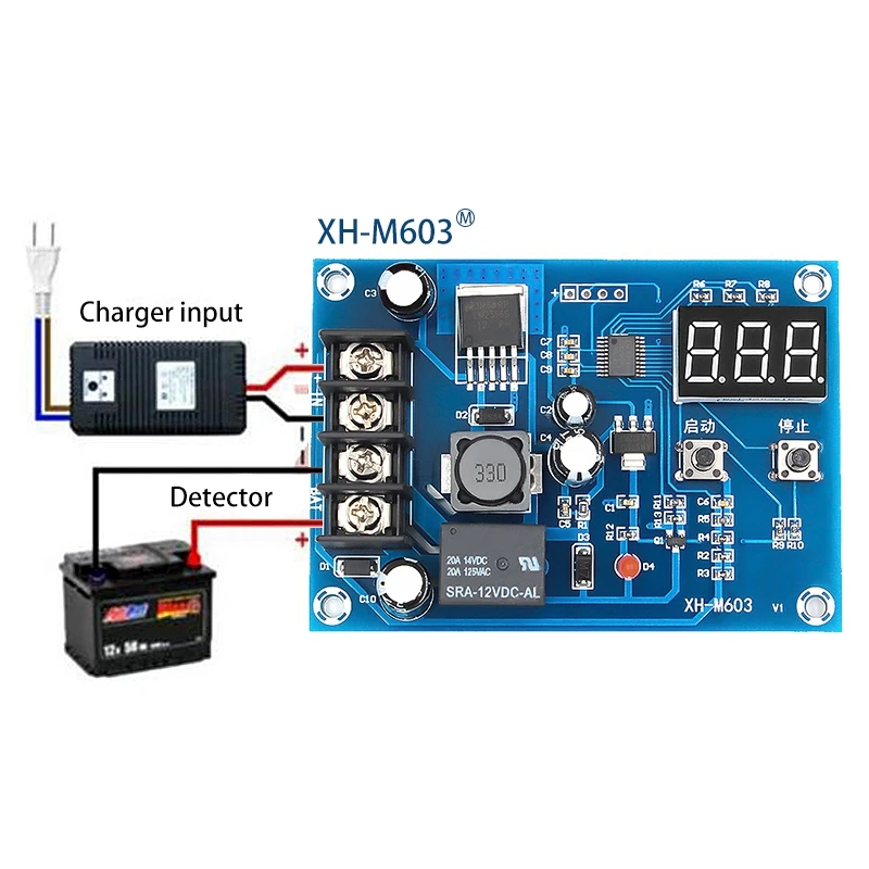 XH-M603 12-24V зарядный модуль для хранения литиевой Батарея переключатель защиты