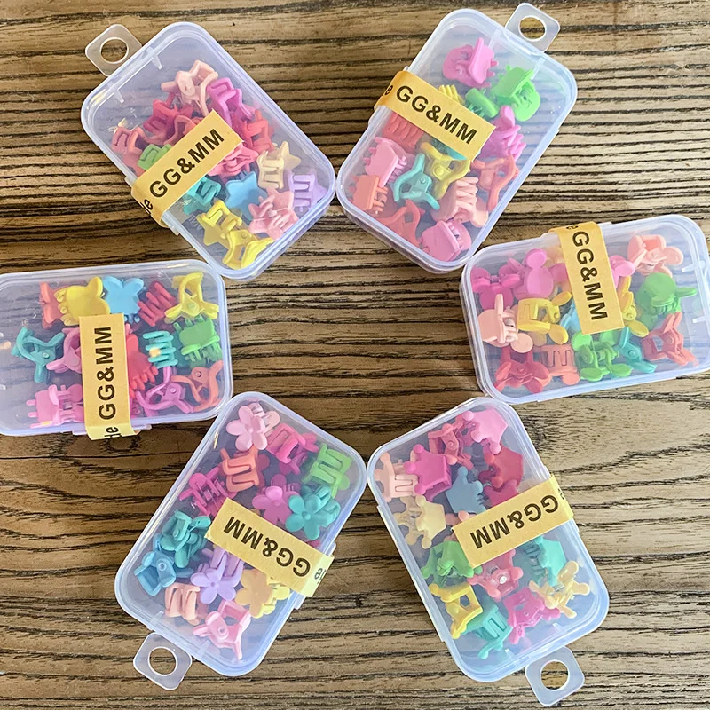 15 шт./лот аксессуары пластиковые заколки многоцветный цветочный/Животный узор