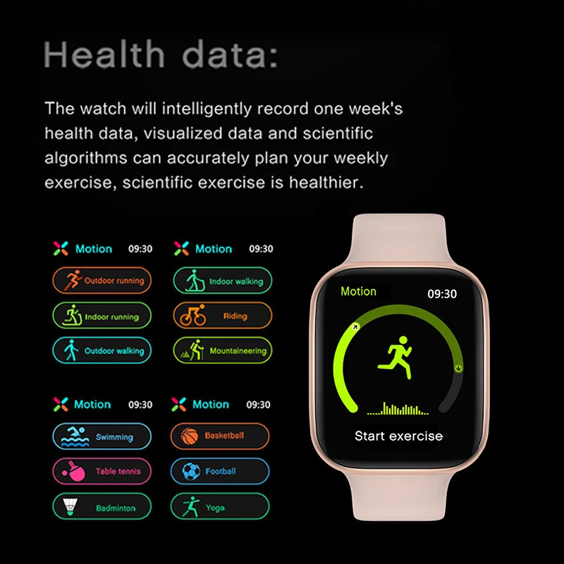 

LYKRY IWO OK3 SmartWatch Series 6 Men Women 1.75 Inch Screen Bluetooth Call Wireless Charger Temperature Watches PK W56 W66