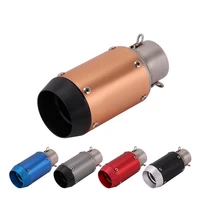 38 51mm universal short motorcycle exhaust tip escape tube muffler tail pipe stainless steel colors 174mm