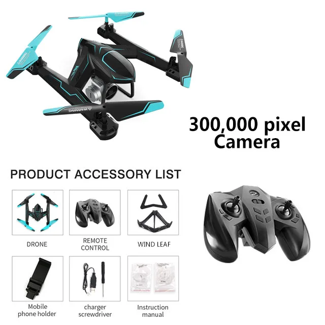 30W Camera Мини-Дрон с широкоугольной камерой Радиоуправляемый вертолет с WiFi FPV удерживающий высоту RC Квадрокоптер с VR очками игрушки для детей# E - Цвет: 30W Camera
