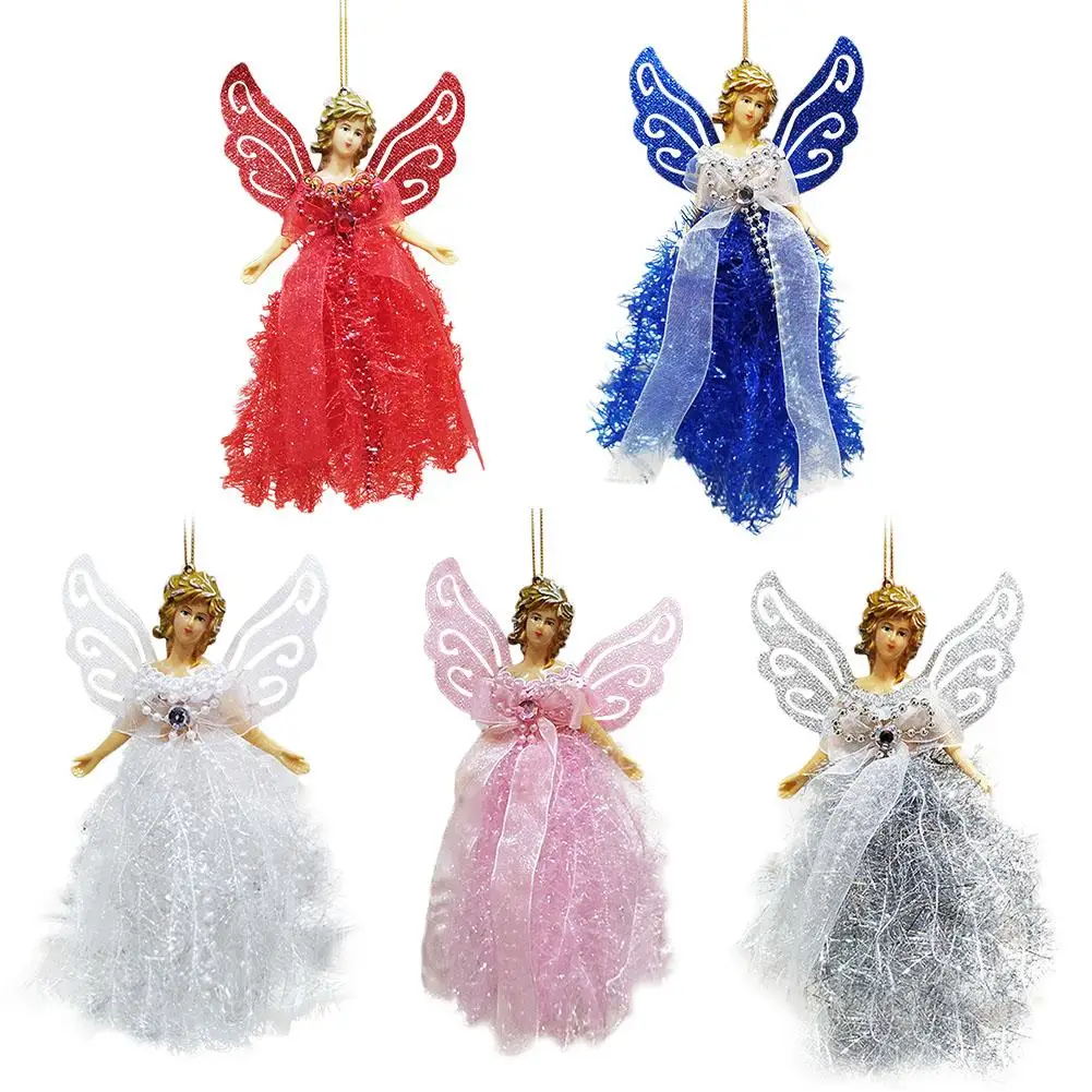 Большая Акция Мини Ангел Рождественская елка Серебряный кулон с крыльями для