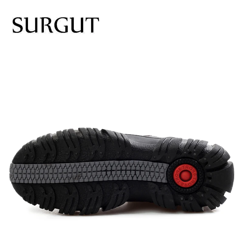 Мужские теплые ботинки с плюшевой подкладкой SURGUT черные уличные спортивные для