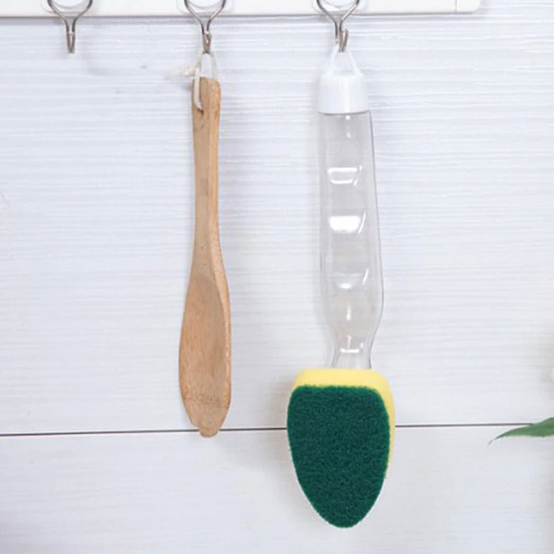 Чистящая губка щетка мыло ручка диспенсера чаши сковородки чашки для чистки