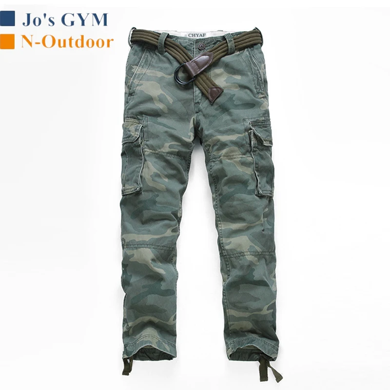 Уличные камуфляжные мужские брюки разноцветные модные спортивные с несколькими