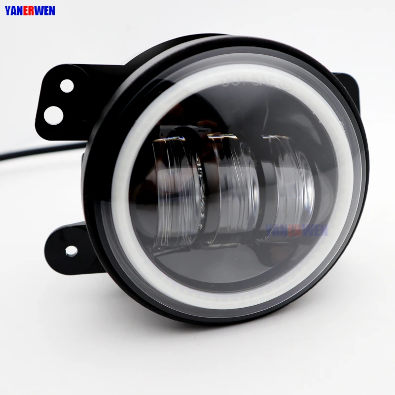 4-дюймовые круглые светодиодные противотуманные фары 30 Вт 6000K белые гало
