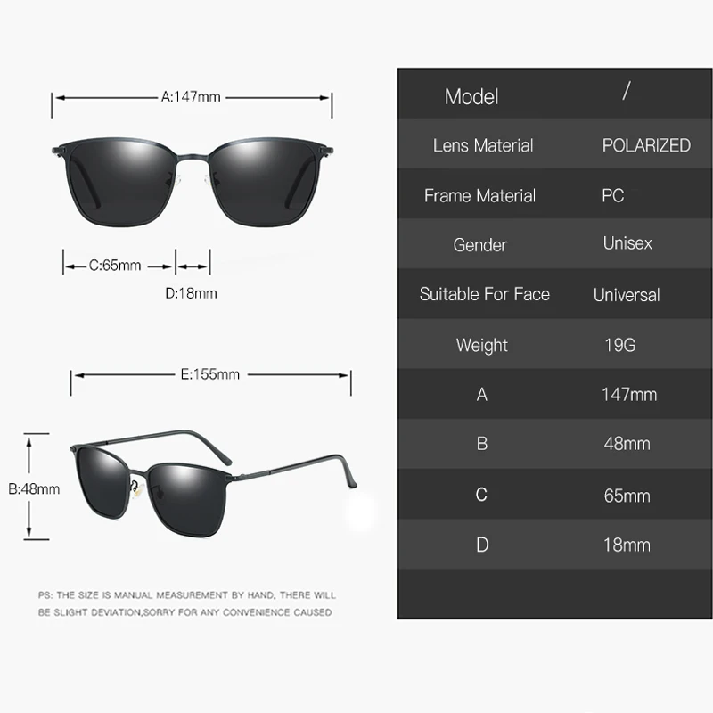Мужские поляризованные солнцезащитные очки для спорта ночного вождения Polaroid в